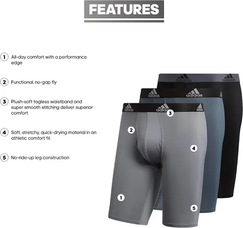 Vista 2 de adidas Performance - Calzoncillos bóxer de hombre 3
