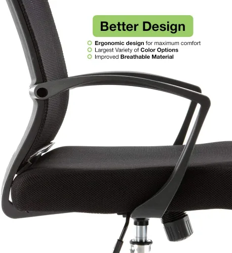 Vista 7 de Modern Home ZUNA-BKLIME - Silla de oficina, negro/lima Negro/Lime