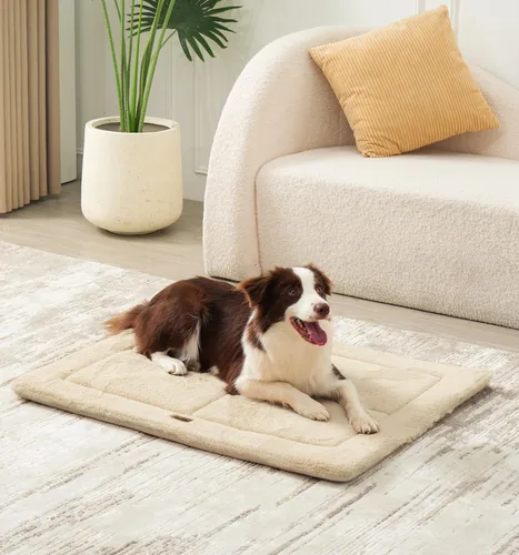 Vista 8 de Made4Pets Cojín Cama para Jaula de Perros Medianos y Grandes, Lavable y Reversible, Tapete Antideslizante para Perrera para un Sueño Acogedor, Cama