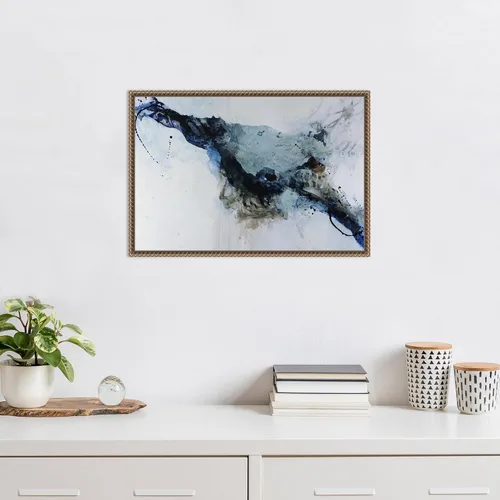 Vista 6 de Amanti Art Framed Canvas Wall Art 16x23 Swift Undercurrent by Kari Taylor, Framed Wall Art Canvas, Abstract Artwork, Traditional Decor, Medium
