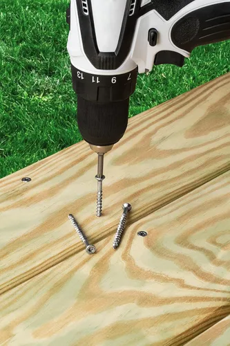 Vista 10 de Simpson Strong-Tie S10300WPB - Tornillo DWP para madera SS con accionamiento en cubierta, #10 x 3 pulgadas, T-15, cabeza plana, acero inoxidable