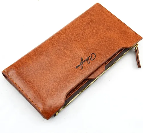 Vista 3 de Billetera Pidengbao. Billetera de color sólido con cremallera para mujer