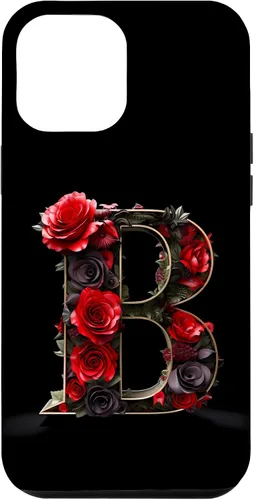 Vista 26 de B Monogram Letter Red Roses Floral Case for iPhone 17
