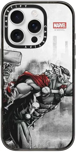 Vista 147 de CASETiFY Funda para iPhone Air, compatible con MagSafe Marvel VS CoLab Protección contra caídas de grado militar 4x de 8.2 pies Funda Capitán