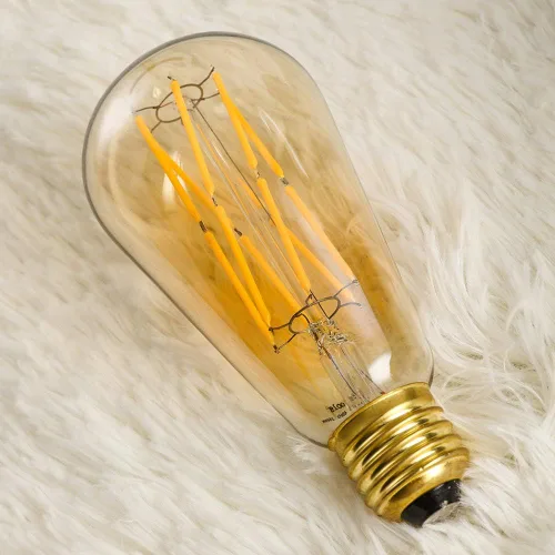 Vista 8 de Bombillas LED Edison vintage regulables de 12 W, equivalente a 100 vatios, blanco cálido de 2500 K (vidrio dorado ámbar), base E26, forma antigua