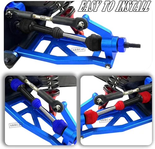 Vista 3 de Actualizaciones de ejes CVD para eje de transmisión 1/10 Slash VXL 4x4 Rustler Stampede Hoss VXL 4x4 4WD, 4 piezas de transmisión delantera