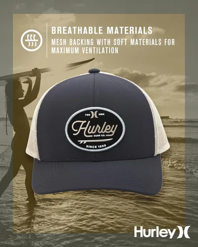 Vista 4 de Hurley Gorra de béisbol resistente al agua para hombre - Beach Break Trucker