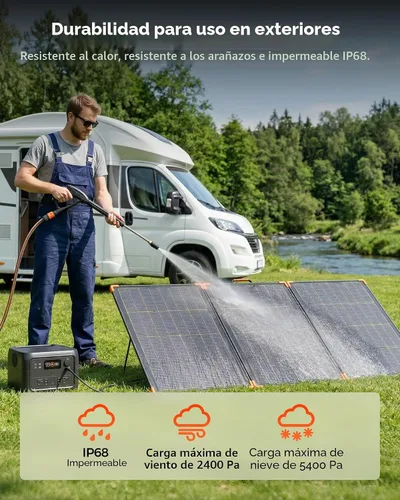 Vista 5 de ZOUPW 230W biacial panel solar portátil N-Type 16BB para la central