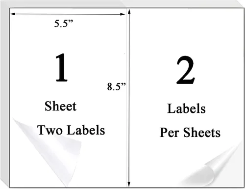 Vista 19 de 2" x 4" Shipping Labels, Printable White Sticker Labels for Laser/Inkjet Printer Mailing Labels 8.5"*11" US Letter-White, 10 per Sheet Total 1000