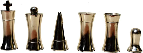 Vista 6 de Art Decor Series - Juego de ajedrez de aluminio de 3.5 pulgadas King con tablero de ajedrez de 14 pulgadas