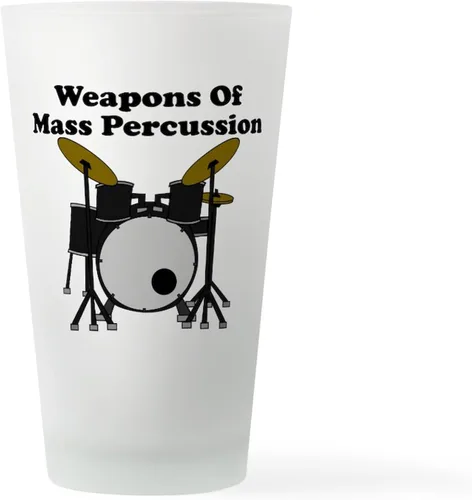 Vista 17 de CafePress Drummer - Vaso de cerveza para beber, 16 onzas Clear - Cerveza de batería