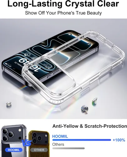 Vista 285 de HOOMIL Funda para iPhone 7 Plus/iPhone 8 Plus de 5.5 Pulgadas, sin amarillamiento, protección contra caídas, cubierta trasera dura transparente