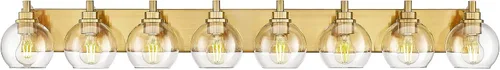 Vista 28 de Accesorios de iluminación de baño, luz de tocador mate negra de 2 luces, apliques de pared modernos con pantalla de globo de vidrio transparente