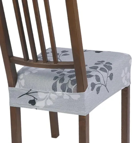 Vista 46 de SearchI Juego de 2 fundas de asiento elásticas para sillas de comedor, suaves, extraíbles y lavables, para sillas de comedor, protector de asiento