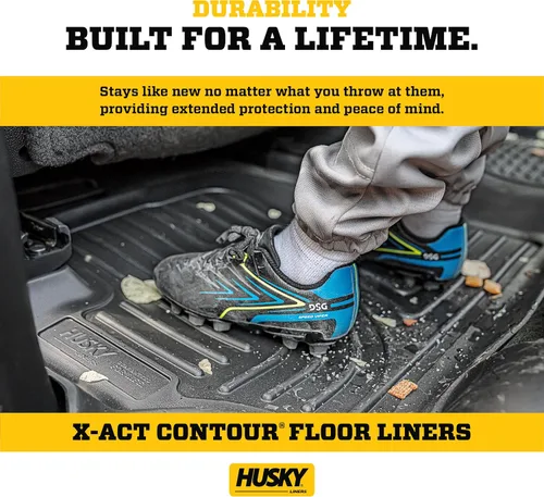 Vista 3 de Husky Liners X-act - Alfombrillas de piso de contorno Compatible con Toyota Tundra CrewMax 2022 - 2024 2ª fila, 1 pieza negro - 53791