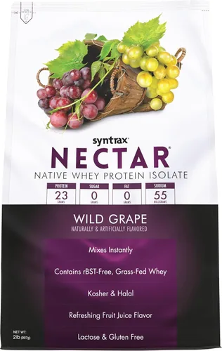 Vista 7 de Syntrax Nutrition Nectar, polvo aislado de proteína de suero 100%, sabor refrescante de frutas, enfriador caribeño, 2 libras