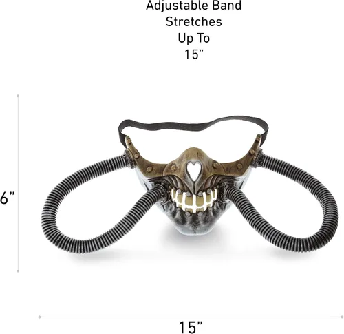 Vista 2 de Attitude Studio Steampunk - Cubierta de media máscara de alambre para disfraz de calavera dorada