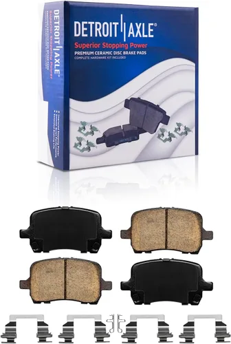 Vista 103 de Detroit Axle - Pastillas de freno traseras para Toyota Prius 2012-2015 Prius Plug-In 2017-2018 Corolla iM 2016 Sion iM 2011-2017 Lexus CT200h