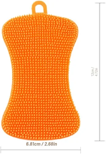 Vista 3 de 3 esponjas de silicona OstWony para platos, esponjas de silicona de grado alimenticio súper alimentarias, utensilios de cocina multiusos
