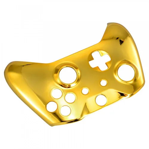 Vista 9 de eXtremeRate Chrome Gold Front Housing Shell Faceplate for Xbox One S & Xbox One X Controller - Controller NOT Included