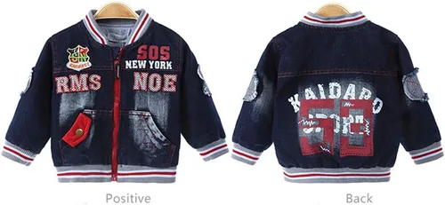 Vista 3 de Yao 1T-5T - Ropa de niño pequeño, conjuntos de ropa de otoño para bebé, 3 piezas, chaleco de mezclilla, sudaderas con capucha de algodón, jeans