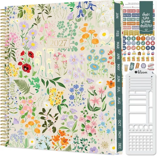 Vista 21 de bloom daily planners Agenda 2027 con plantilla para mujer
