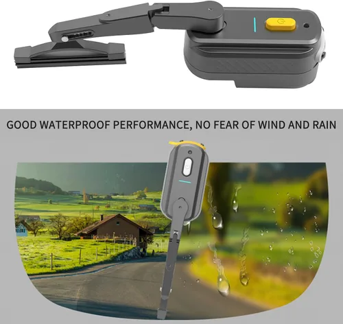 Vista 6 de Limpiaparabrisas recargable para casco de motocicleta, universal, impermeable, compatible con la mayoría de viseras