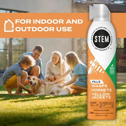 Vista 4 de Stem Mata avispas, avispones y chaquetas amarillas: Spray insecticida de ingredientes activos a base de plantas, insecticida botánico
