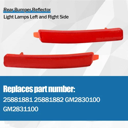 Vista 3 de Lámparas reflectoras de parachoques trasero izquierdo y derecho para Cadillac SRX 2009-2012 Chevy Traverse 2007-2015 GMC Acadia 2007-2010 Saturn