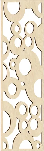 Vista 54 de 9 3/8"W x 24 3/8"H x 1/4"T Farwell Decorativos Paneles de Pared de Madera Calado, Hickory