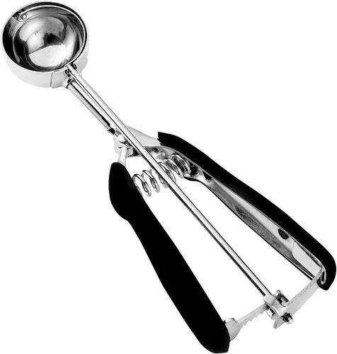 Vista 21 de HOMURE H Cookie Scoop 8 Tablespoon, 4 oz Ice Cream Scoop with Trigger Negro