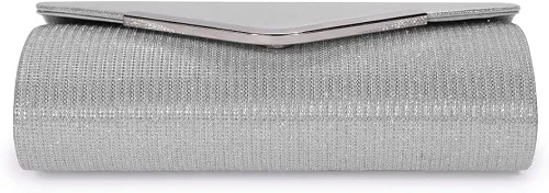 Vista 5 de ERIJUNOR Bolso de mano para mujer, clásico sobre de noche, brillante, fiesta de novia, baile de graduación, bolso cruzado