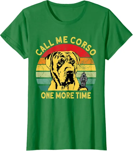Vista 36 de Canary Dog Dad Call Me Corso Once More Perro Presa Canario Camiseta, Negro