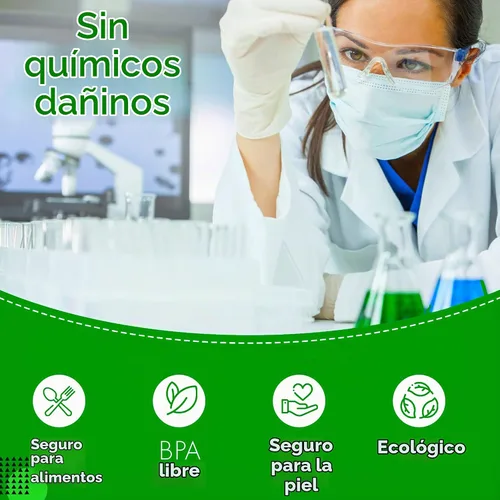 Vista 5 de Green Direct Guantes desechables de látex, sin polvo, caja de 100 unidades Blanco sucio