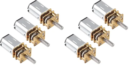 Vista 8 de 3 piezas de motor de reducción de velocidad DC 3V 30RPM N20 con eje de 3mm, motor de rueda dentada de metal mini con caja de cambios de metal