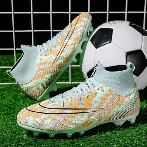 Vista 5 de MISNAD Tacos de fútbol unisex para adultos, zapatos de fútbol para entrenamiento en interiores y exteriores, tacos de fútbol atlético profesional