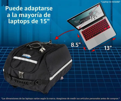 Vista 5 de Chase Harper USA 4000 Aeropac Tail Trunk - Resistente al agua, resistente al desgarro, nailon balístico de grado industrial con sistema de montaje