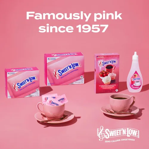 Vista 6 de Sweet'N Low paquetes de edulcorante cero calorías, 50 unidades, kosher y sin gluten, bajo índice glucémico, sobres individuales de edulcorante