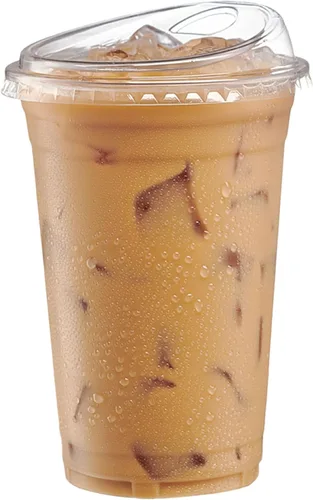 Vista 8 de GUSTO Vasos de plástico transparente con tapas [12 oz - 50 unidades] - Vasos desechables para bebidas de café helado con tapas para sorber sin