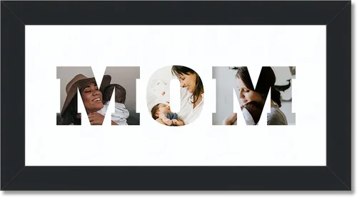 Vista 7 de Marco de fotos personalizado con nombre, tapete hecho a medida para cualquier palabra, nombre, letra de tu elección, collage de fotos
