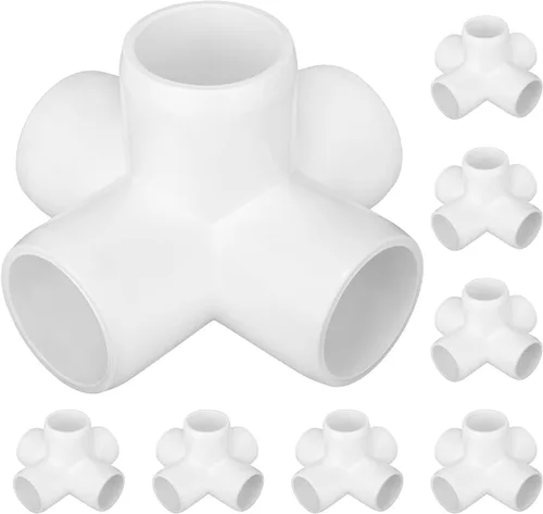Vista 30 de Paquete de 12 accesorios de codo de 45 grados de PVC de 1 pulgada, conector de tubo de 2 vías de grado para muebles para construcción de estanterías