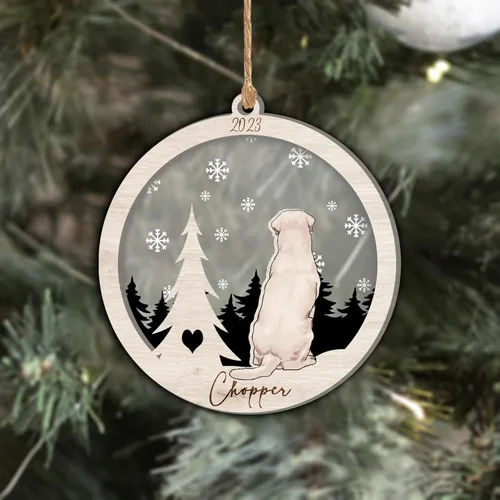 Vista 89 de Nazenti Adorno de Navidad conmemorativo personalizado, regalo personalizado de recuerdo de perro, condolencias por pérdida de mascotas, sabueso