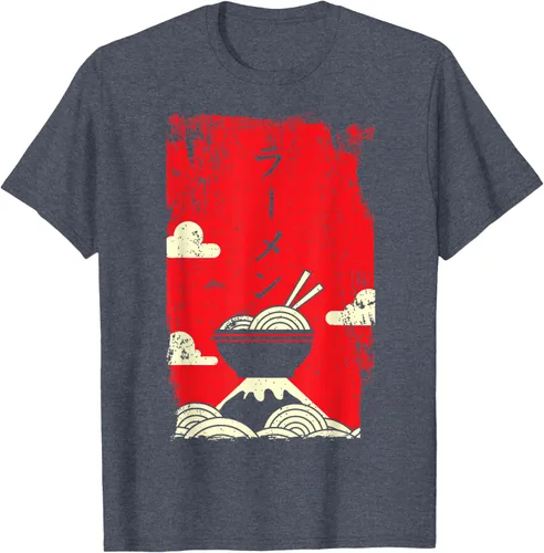 Vista 86 de Ramen Noodles Camiseta de arte japonés, Negro