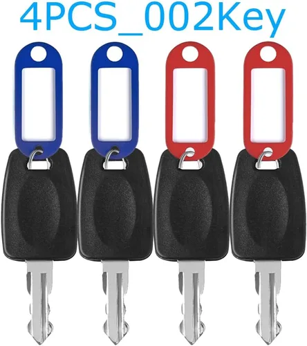 Vista 2 de 4 llaves de equipaje 007 002 para cerraduras de equipaje candado de maleta (4PCS_002Key)