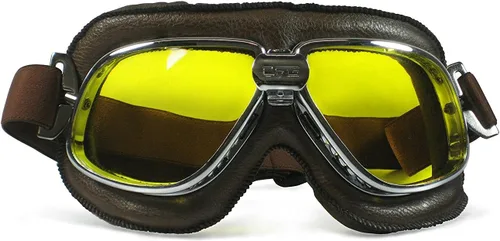 Vista 9 de CRG Sports goggle estilo vintage, aviador para motocicleta T11 - Clásico