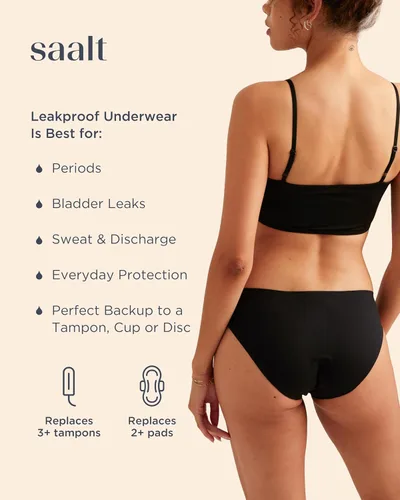 Vista 2 de saalt Bikini sin costuras - Ropa interior de época - Absorción regular o súper
