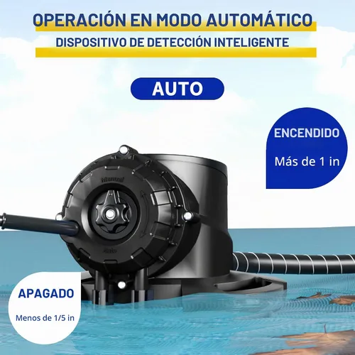 Vista 7 de LANCHEZ Bomba automática de cubierta de piscina de 1/2 HP, bomba sumergible de sumidero de agua de 2250 GPH con válvula de retención y 3 Negro