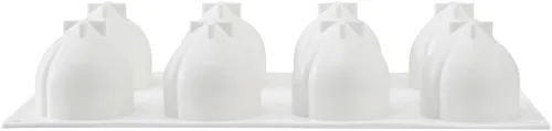 Vista 9 de Restaurantware Pastry Tek - Molde de silicona para hornear, 8 compartimentos, caja de 10