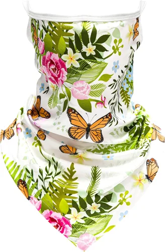 Vista 10 de FISHEAL Máscara facial con protección solar UV, transpirable, cubierta facial de jardinería, polaina para el cuello con bucles para las orejas