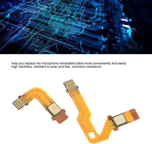 Vista 4 de Cable flexible de micrófono para PS5, mango de repuesto de cable de cinta de micrófono interno, cable de conector L R para controlador PS5